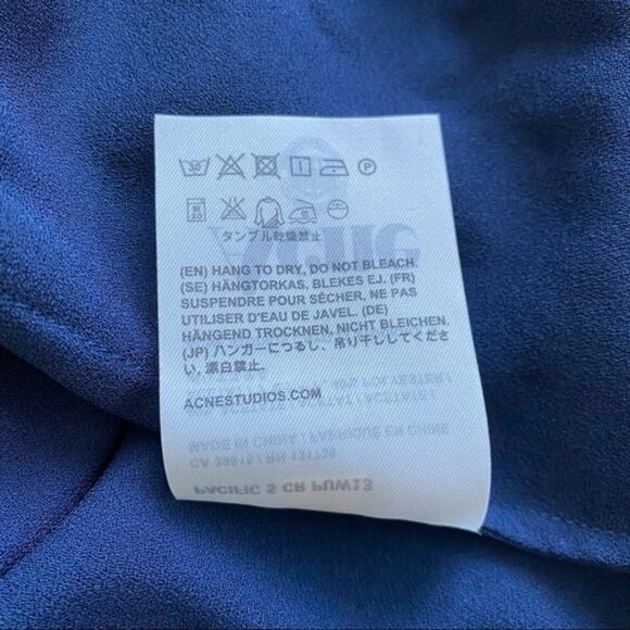 Acne Studios Pacific Deconstructed Side Drape Sleeveless Cocktail Dress Size 6 - Picture 8 of 11